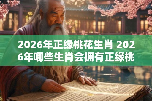 2026年正缘桃花生肖 2026年哪些生肖会拥有正缘桃花运