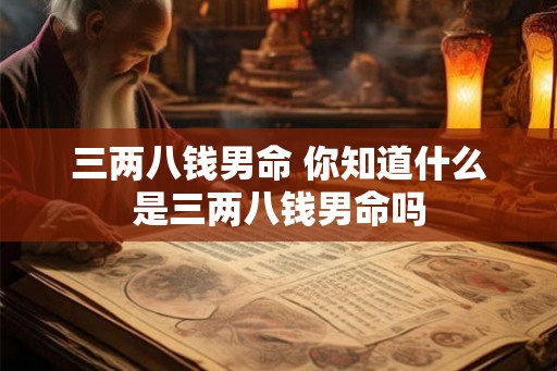 三两八钱男命 你知道什么是三两八钱男命吗