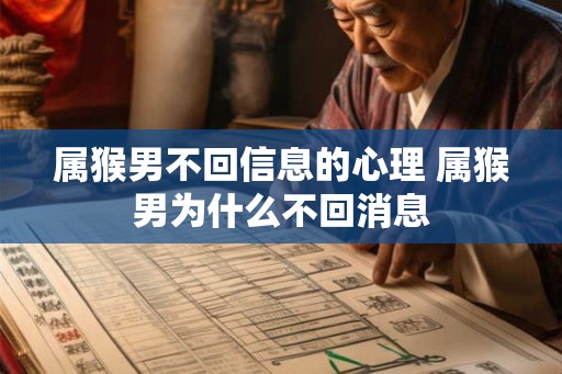 属猴男不回信息的心理 属猴男为什么不回消息