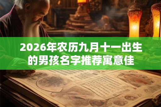 2026年农历九月十一出生的男孩名字推荐寓意佳