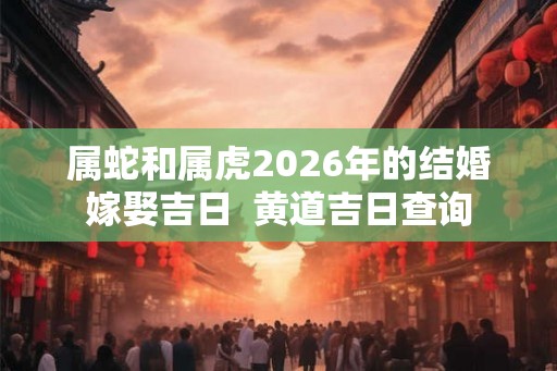 属蛇和属虎2026年的结婚嫁娶吉日  黄道吉日查询