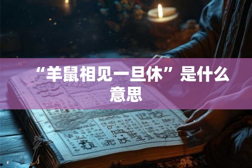 “羊鼠相见一旦休”是什么意思 “羊鼠相见一旦休”是什么意思