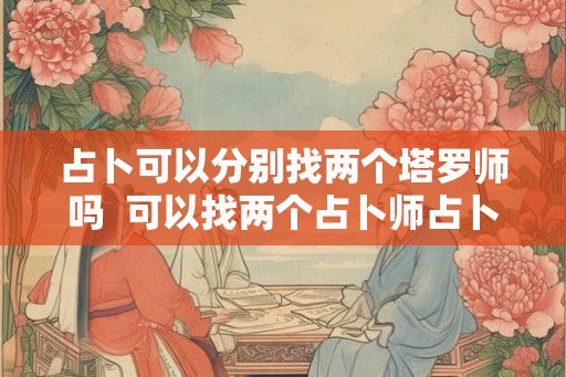 占卜可以分别找两个塔罗师吗  可以找两个占卜师占卜吗