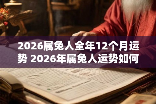 2026属兔人全年12个月运势 2026年属兔人运势如何