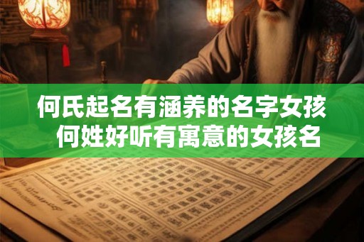何氏起名有涵养的名字女孩  何姓好听有寓意的女孩名字