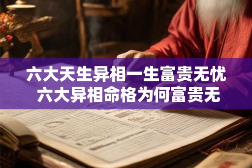 六大天生异相一生富贵无忧 六大异相命格为何富贵无忧
