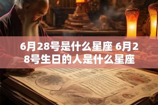 6月28号是什么星座 6月28号生日的人是什么星座