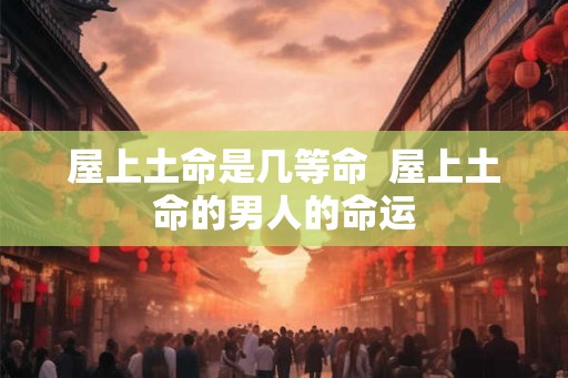 屋上土命是几等命  屋上土命的男人的命运