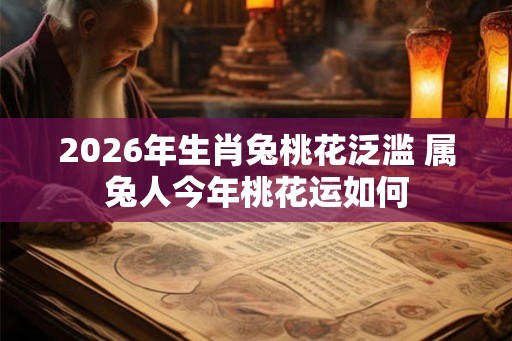 2026年生肖兔桃花泛滥 属兔人今年桃花运如何