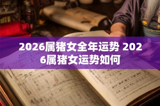 2026属猪女全年运势 2026属猪女运势如何