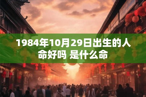1984年10月29日出生的人命好吗 是什么命