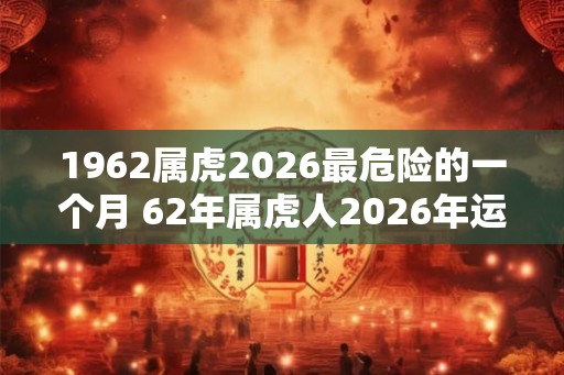 1962属虎2026最危险的一个月 62年属虎人2026年运势如何