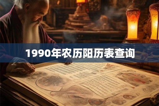 1990年农历阳历表查询