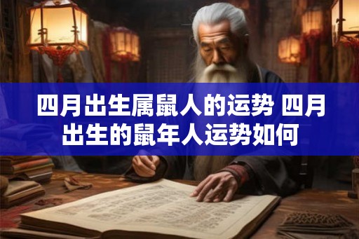 四月出生属鼠人的运势 四月出生的鼠年人运势如何