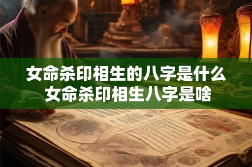 女命杀印相生的八字是什么 女命杀印相生八字是啥