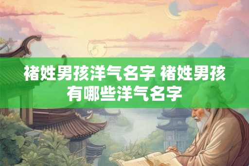 褚姓男孩洋气名字 褚姓男孩有哪些洋气名字 褚姓男孩洋气名字 褚姓男孩有哪些洋气名字