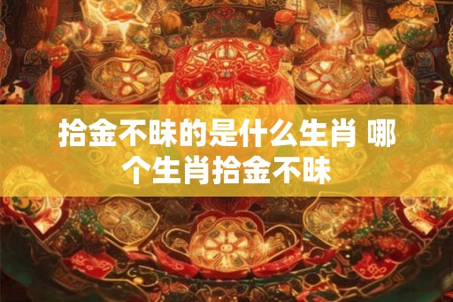 拾金不昧的是什么生肖 哪个生肖拾金不昧