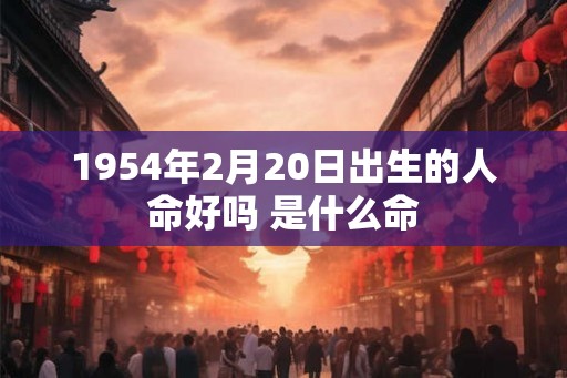 1954年2月20日出生的人命好吗 是什么命