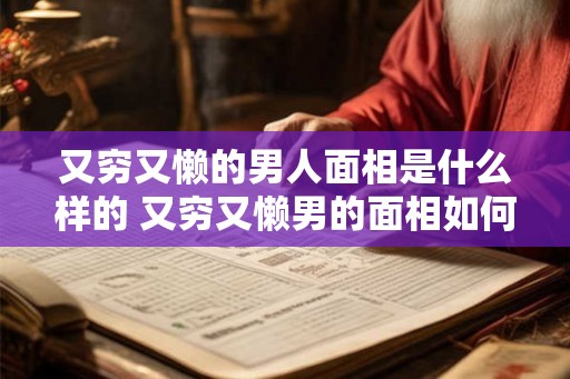 又穷又懒的男人面相是什么样的 又穷又懒男的面相如何