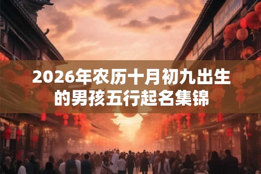 2026年农历十月初九出生的男孩五行起名集锦