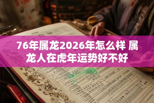 76年属龙2026年怎么样 属龙人在虎年运势好不好 76年属龙2026年怎么样 属龙人在虎年运势好不好