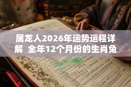 属龙人2026年运势运程详解  全年12个月份的生肖兔运势
