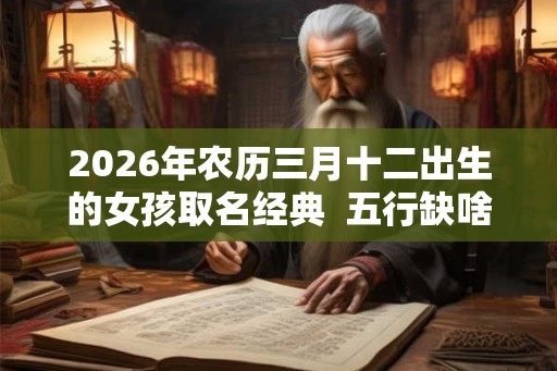 2026年农历三月十二出生的女孩取名经典  五行缺啥