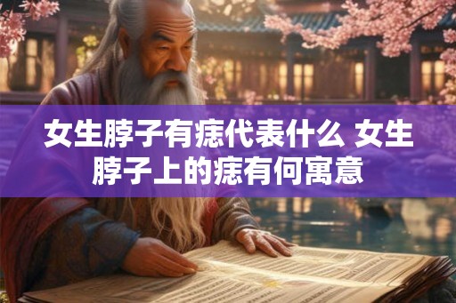 女生脖子有痣代表什么 女生脖子上的痣有何寓意 女生脖子有痣代表什么 女生脖子上的痣有何寓意