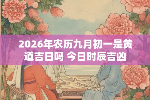 2026年农历九月初一是黄道吉日吗 今日时辰吉凶