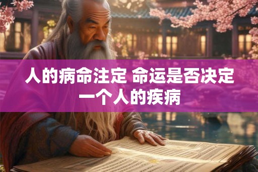 人的病命注定 命运是否决定一个人的疾病