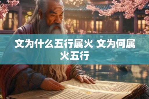 文为什么五行属火 文为何属火五行
