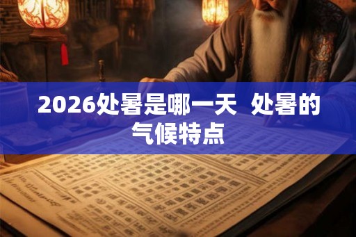 2026处暑是哪一天  处暑的气候特点