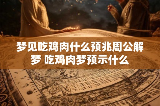梦见吃鸡肉什么预兆周公解梦 吃鸡肉梦预示什么