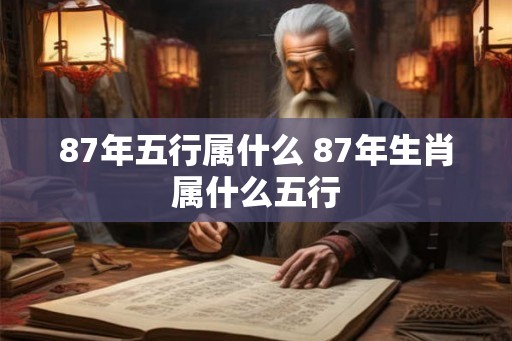 87年五行属什么 87年生肖属什么五行
