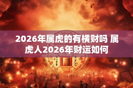 2026年属虎的有横财吗 属虎人2026年财运如何