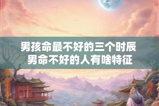 男孩命最不好的三个时辰 男命不好的人有啥特征