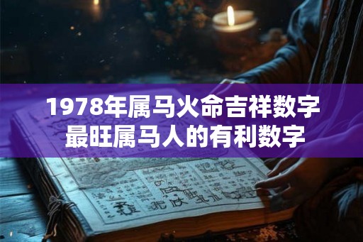 1978年属马火命吉祥数字 最旺属马人的有利数字