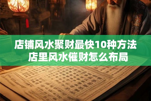 店铺风水聚财最快10种方法  店里风水催财怎么布局