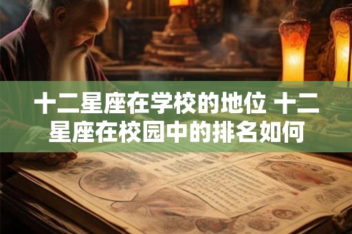 十二星座在学校的地位 十二星座在校园中的排名如何