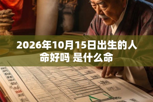 2026年10月15日出生的人命好吗 是什么命