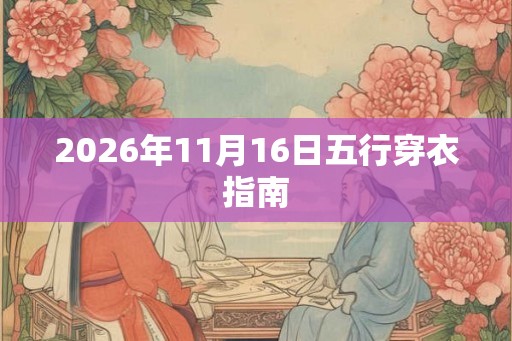 2026年11月16日五行穿衣指南