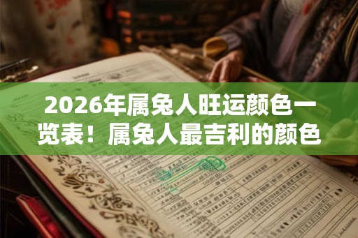 2026年属兔人旺运颜色一览表！属兔人最吉利的颜色是什么