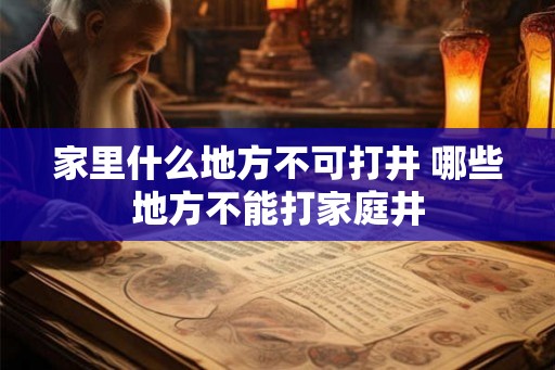 家里什么地方不可打井 哪些地方不能打家庭井 家里什么地方不可打井 哪些地方不能打家庭井