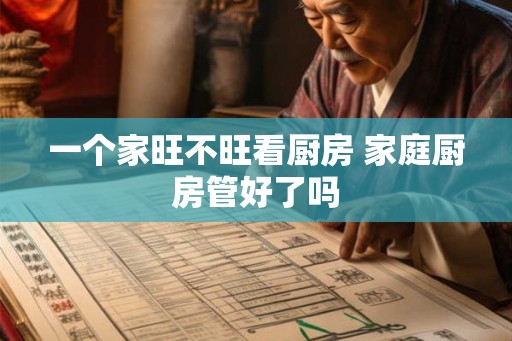 一个家旺不旺看厨房 家庭厨房管好了吗