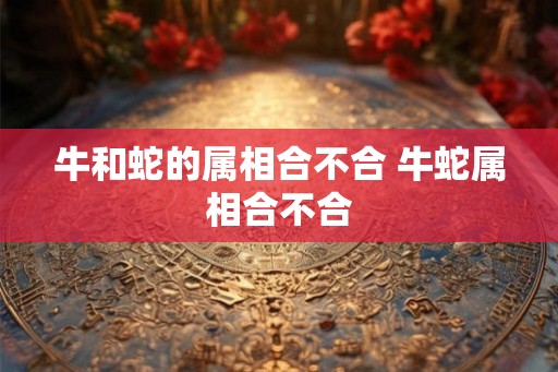 牛和蛇的属相合不合 牛蛇属相合不合