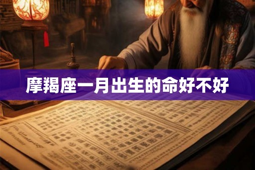 摩羯座一月出生的命好不好 摩羯座一月出生的命好不好
