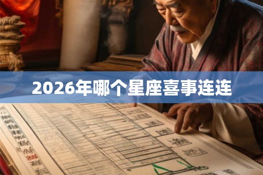 2026年哪个星座喜事连连