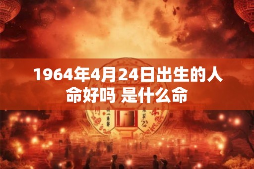 1964年4月24日出生的人命好吗 是什么命 1964年4月24日出生的人命好吗 是什么命