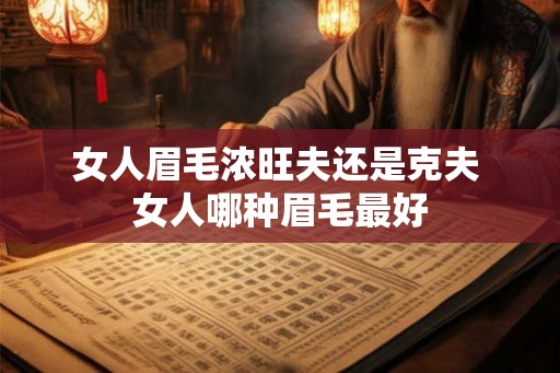 女人眉毛浓旺夫还是克夫 女人哪种眉毛最好