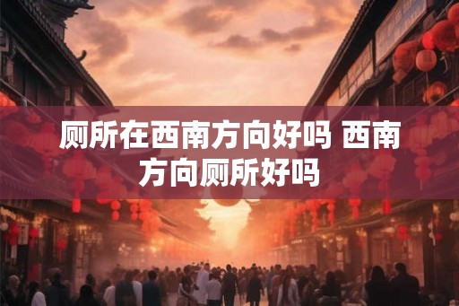 厕所在西南方向好吗 西南方向厕所好吗